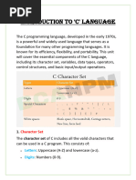 2 - Introduction To 'C' Language