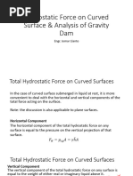 Curved Surfaces and Gravity Dam