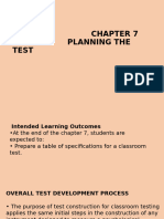 7grp CHAPTER 7 PLANNING THE TEST T