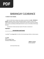 Barangay Clearance