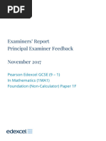 Examiners' Report Principal Examiner Feedback November 2017