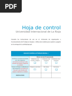 Hoja de Control Actividades Grupales