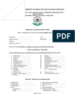 Medical Examination Form 2024 DUE