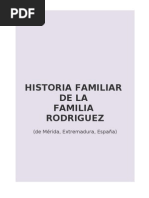 Historia Familiar Rodriguez de Costa Rica