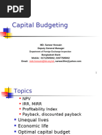 Cap Budgeting