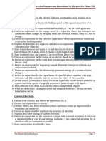 12 Physics Chapter Wise Important Questions