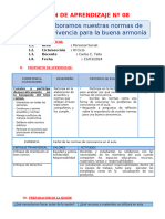 Sesion #08 - Elaboramos Nuestras Normas de Convivencia .