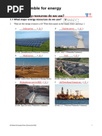 Scramble For Energy: 1 What Energy Resources Do We Use?