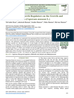 Effect of Plant Growth Regulators on the Growth and Yield of Capsicum (Capsicum annuum L.)