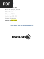 Basic Physics Report On Optical Fiber and Light 311305 BSC Physics 2nd Micro Project Msbte Store