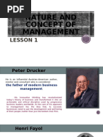 Lesson 1-Nature and Concept of Management