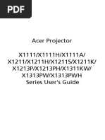 Manual EN Videoproiector Acer X1111-An-En