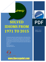 17.8 Solved Idioms From 1971 To 2015 - Updated