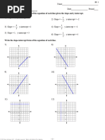 8th Grade Math Slope Intercept Form