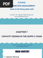 Chapter 7 - Capacity Design in The Supply Chain