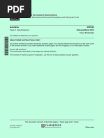 Cambridge International Advanced Subsidiary and Advanced Level