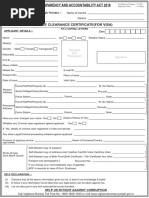 Police Clearance Certificate (For Visa) : Details of 'Saanjh' Kendra