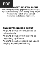 Ang Pangako NG Kab Scout