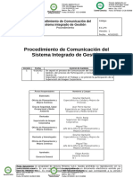 Procedimiento E3.1.P3 Comunicacion Del SIG v01 y Matriz SIG 2021RRRRR