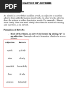 Formation of Adverb1