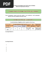 Common Pool of Generic Electives (Ge) Courses: Category-IV