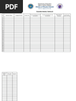 Teacher Profile Template