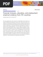 Financial Inclusion, Education, and Employment: Empirical Evidence From 101 Countries