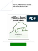 PDF Ac Motor Control and Electrical Vehicle Applications First Edition Nam Download