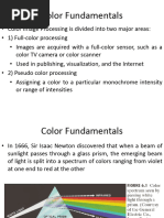 Color Image Fundamentals and Color Models