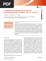 X-Dependence of Energy Band Structures and Thermoelectricity of CeRu4X12 2016