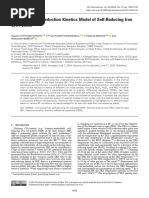 Non-Isothermal Reduction Kinetics Model of Self-Reducing Iron Ore Pellets