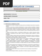 Programación 4º Eso Tecnología 2022 - 2023