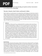 Understanding University Faculty Perceptions About Innovation in Teaching and Technology