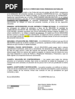 Contrato de Mutuo o Préstamo para Personas Naturales