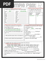 Worksheet Past Simple & Progressive