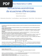 Aplicaciones Económicas de Ecuaciones Diferenciales