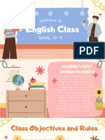 Cream Colorful Illustrative English Class Presentation