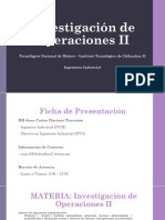 Info - Inicio - Investigación de Operaciones II Ind - Juan Floriano