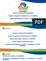 Mantenimiento Centrado en Confiabilidad - Funciones - El Contexto Operacional - RCM Equipo 2 - JESÚS SALVADOR GÓMEZ FLORES