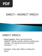 Direct and Indirect Speech