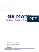 Ge Math: Problem Solving Strategies