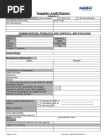 FOR-07 Supplier Audit Report-Category A