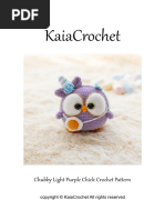 Kaiacrochet: Chubby Light Purple Chick Crochet Pattern