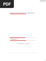 Chapter # 2 Complexity Analysis