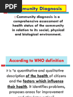 Lec 8. Community Diagnosis