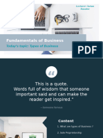 Fundamanetals of Business - Types of Business - 02.10.2023