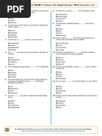 Vocabulary Test About moneyKEY