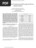 Characterization of Commercial LED Lamps For Power Quality Studies