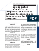 Reglamento de Gestión de Juzgados y Salas Con Competencia en Materia de La Niñez y Adolescencia y de Adolescentes en Conflicto Con La Ley Penal