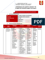 Sesion de Aprendizaje Quinto Grado Monitoreo